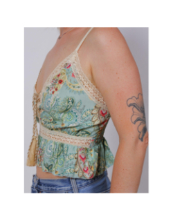 Caraco brodé vert femme - Culture Sud