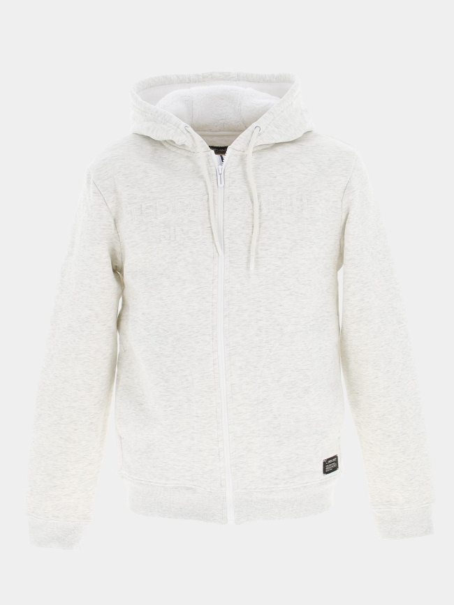 Sweat à capuche sherpa mel gris homme - Teddy Smith