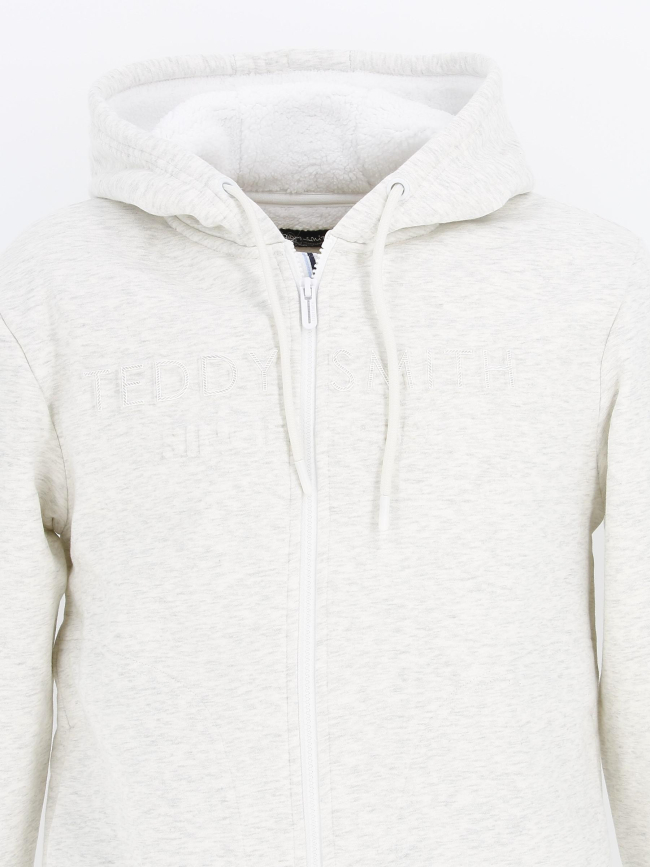 Sweat à capuche sherpa mel gris homme - Teddy Smith