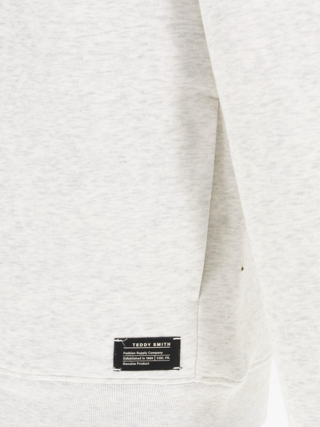 Sweat à capuche sherpa mel gris homme - Teddy Smith