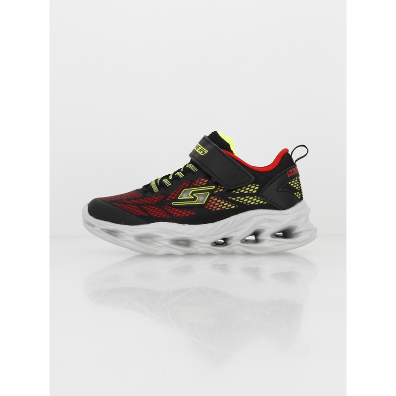 Baskets à scratch lumineuses vortex flash noir garçon - Skechers