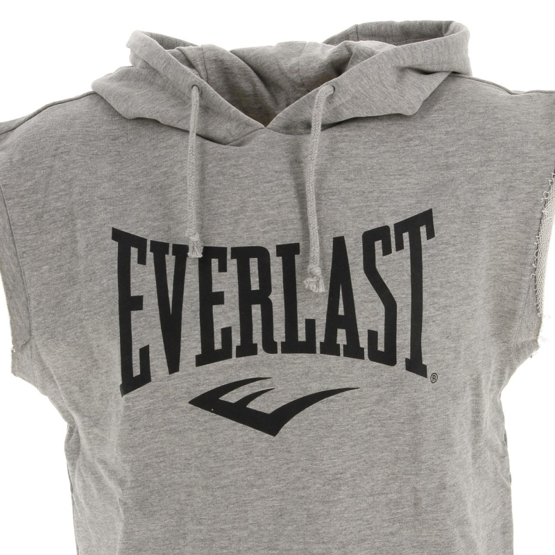 Sweat de boxe à capuche sans manche gris homme Everlast wimod