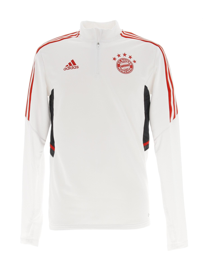Sweat de football zippé bayern 2021.22 blanc homme - Adidas