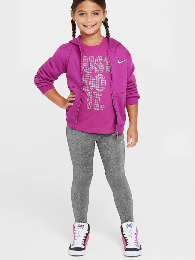 Legging pailleté shine gris fille - Nike