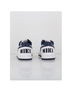 Baskets en cuir big low blanc bleu marine homme - Nike