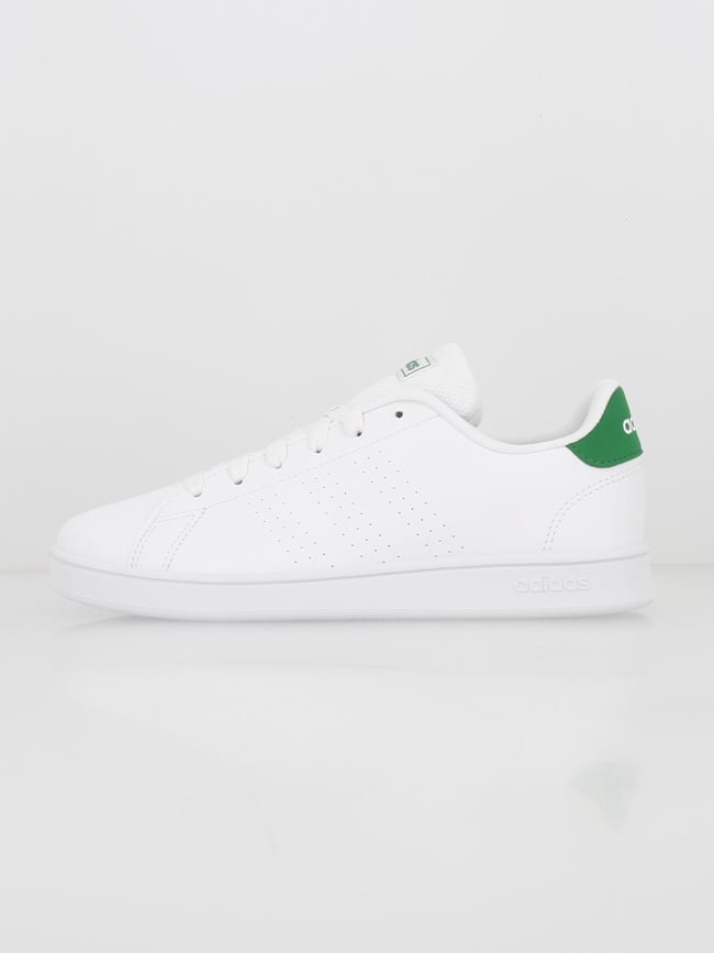Baskets basses advantage k blanc/vert enfant - Adidas