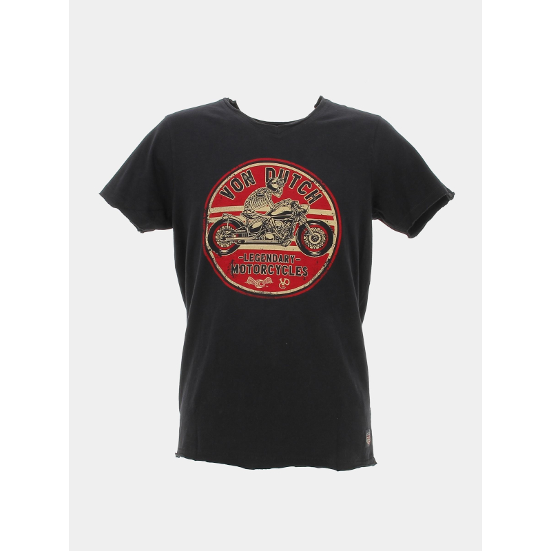T-shirt regular legendary motorcycle noir homme - Von Dutch