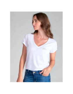 T-shirt smallvtrame doré blanc femme - Le Temps Des Cerises