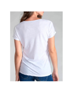 T-shirt smallvtrame doré blanc femme - Le Temps Des Cerises