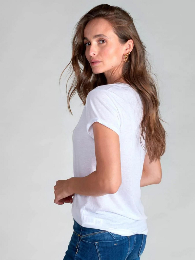 T-shirt smallvtrame doré blanc femme - Le Temps Des Cerises