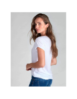 T-shirt smallvtrame doré blanc femme - Le Temps Des Cerises