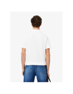 Polo L.12.12 regular fit à liseré griffé blanc homme - Lacoste
