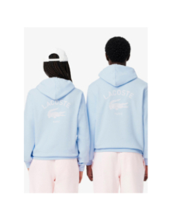 Sweat à capuche à logo imprimé bleu ciel adulte - Lacoste
