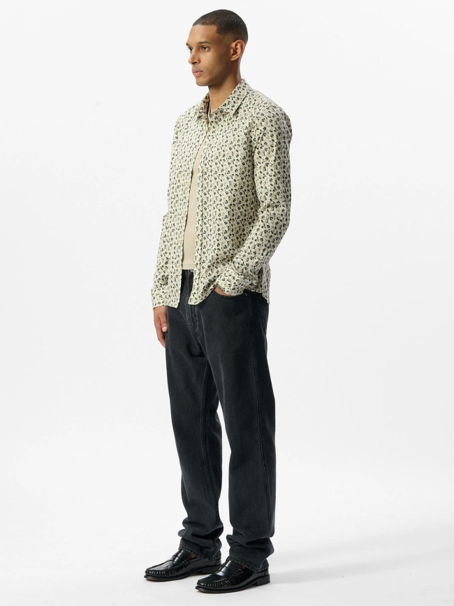 Chemise à motif feuillage carton beige homme - Teddy Smith