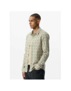 Chemise à motif feuillage carton beige homme - Teddy Smith