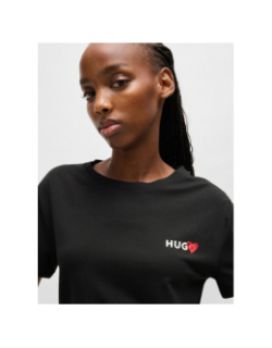 T-shirt logo nikka noir femme - Hugo