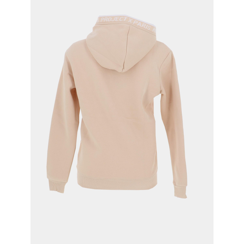 Sweat à capuche logo uni beige enfant Project X Paris wimod