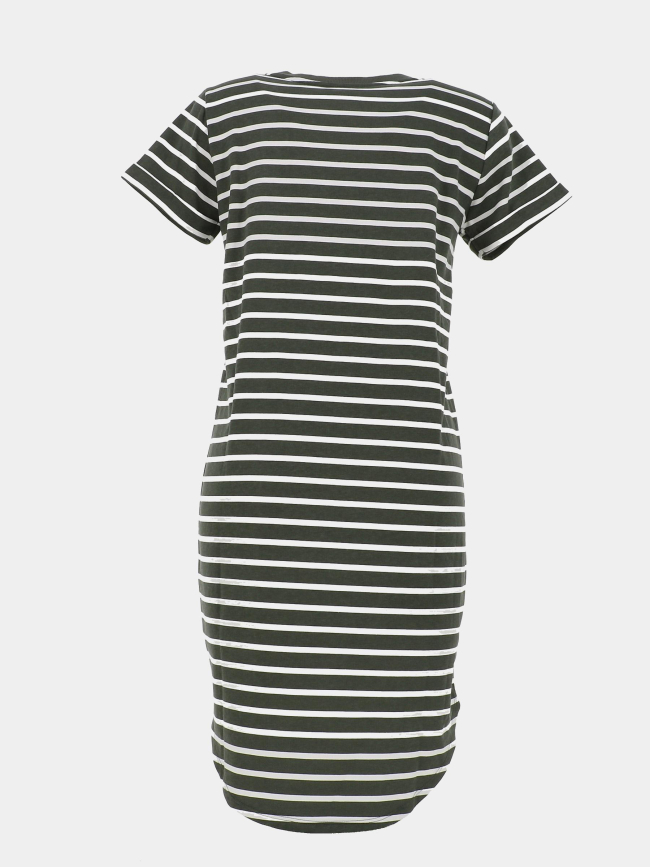 Robe rayée ivy kaki blanc femme - Jdy