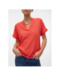 T-shirt beauty corail rose femme - Vero Moda