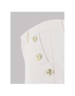 Short en jean à bouton doré vmmargot blanc femme - Vero Moda