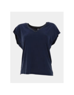 T-shirt col v batila bleu marine femme - Vero Moda