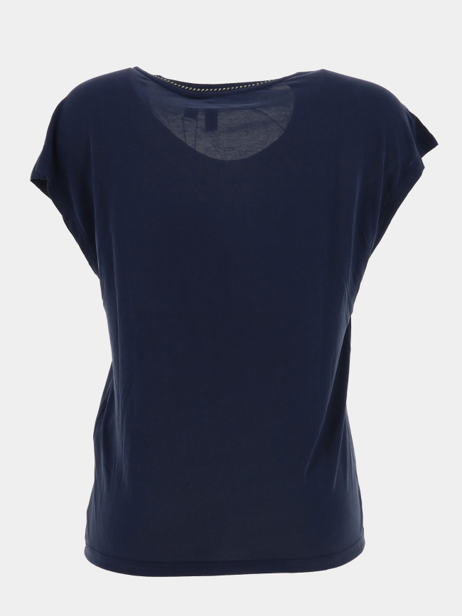T-shirt col v batila bleu marine femme - Vero Moda