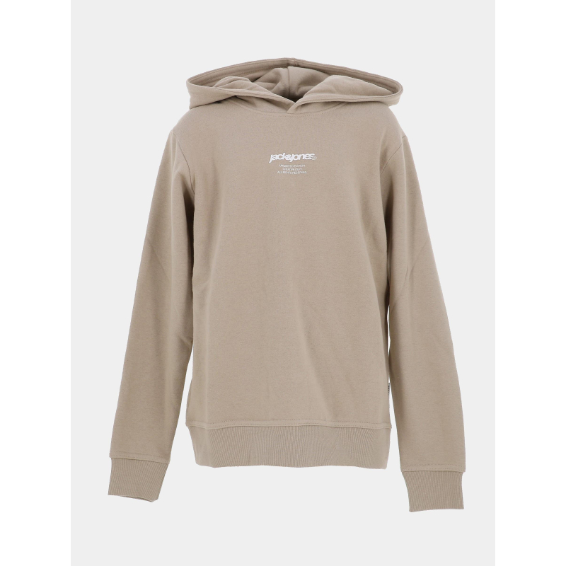 Sweat à capuche jcotarmac camo beige garçon - Jack & Jones