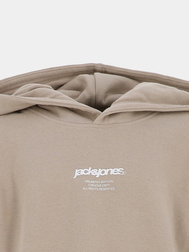 Sweat à capuche jcotarmac camo beige garçon - Jack & Jones