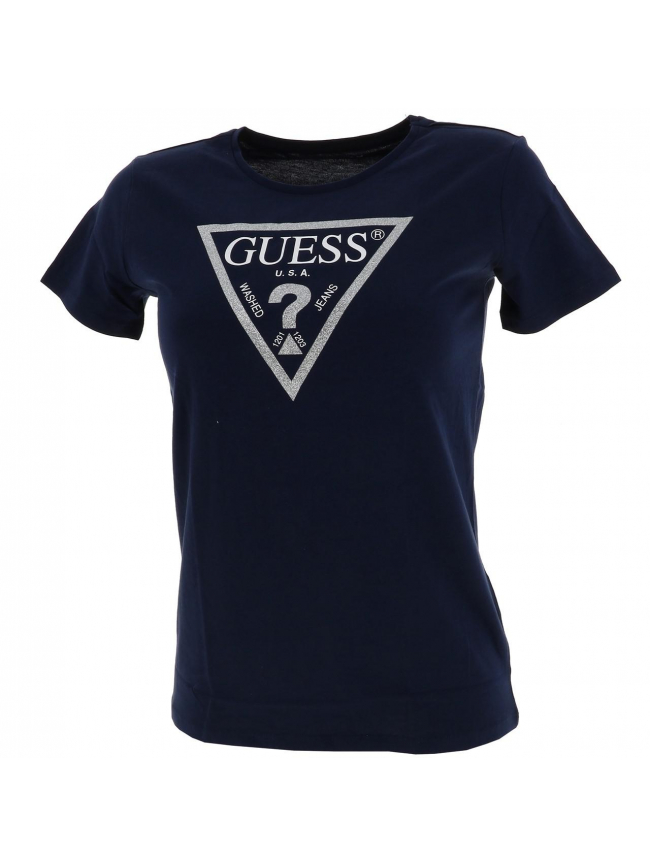 T-shirt logo bleu marine fille - Guess
