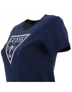 T-shirt logo bleu marine fille - Guess