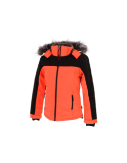 Blouson softshell de ski vanoise orange femme - Eldera Sportswear