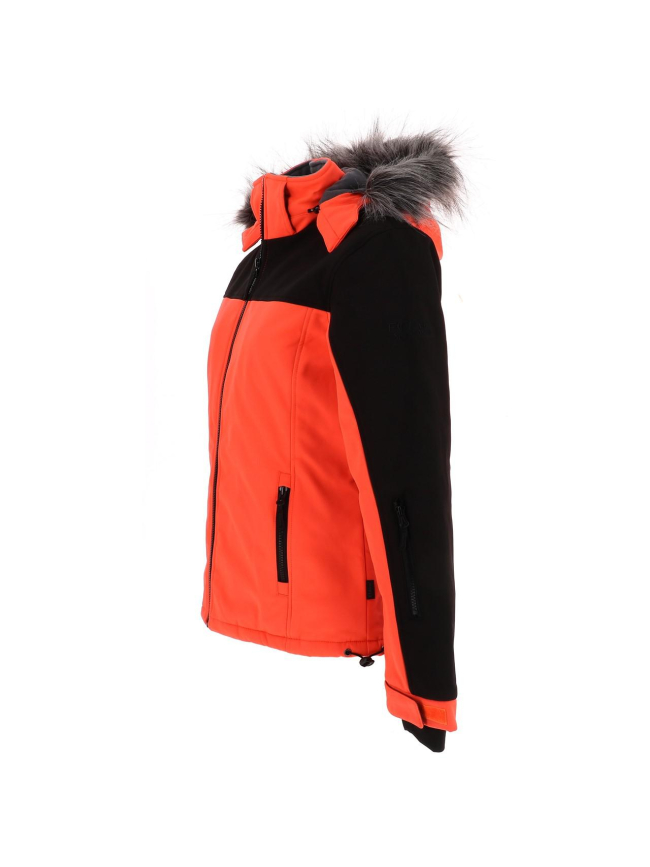 Blouson softshell de ski vanoise orange femme - Eldera Sportswear