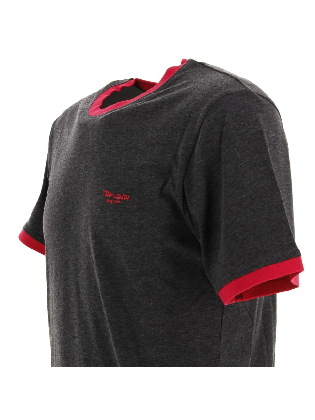 T-shirt the tee gris/rouge homme - Teddy Smith