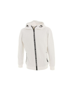 Sweat à capuche zippé logo blanc homme - Project X Paris