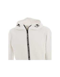 Sweat à capuche zippé logo blanc homme - Project X Paris