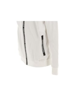 Sweat à capuche zippé logo blanc homme - Project X Paris