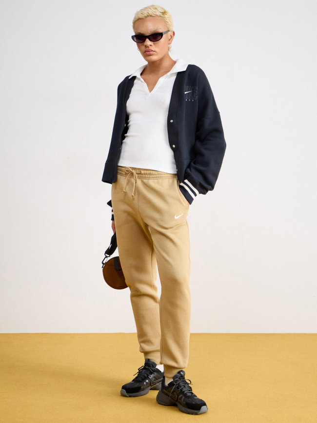 Pantalon jogging phoenix fleece marron clair femme - Nike