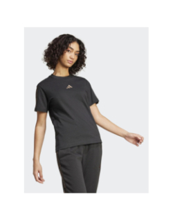 T-shirt à manches courtes et motif animal noir femme - Adidas