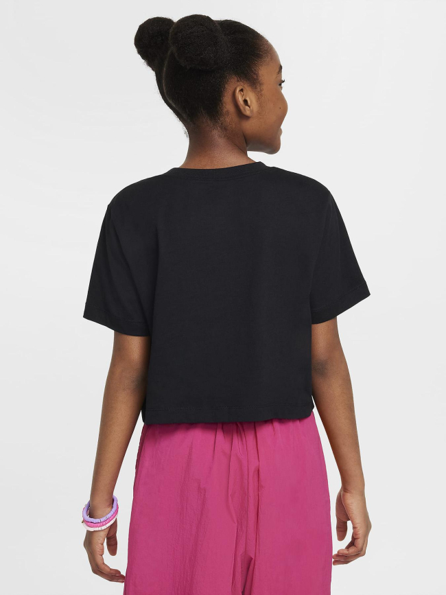 T-shirt crop nsw futura noir fille - Nike