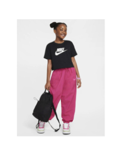 T-shirt crop nsw futura noir fille - Nike