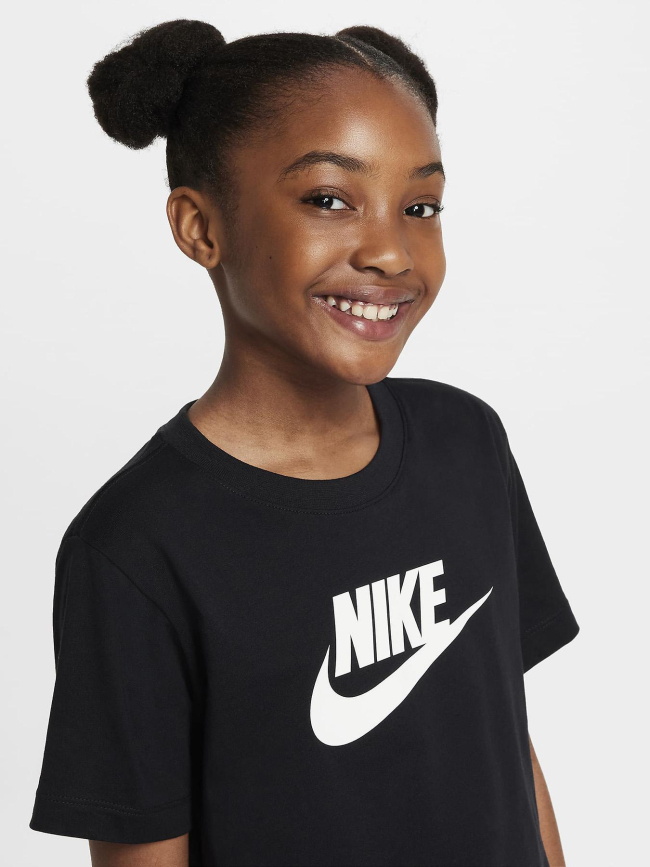 T-shirt crop nsw futura noir fille - Nike
