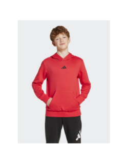 Sweat à capuche logo brodé rouge enfant - Adidas