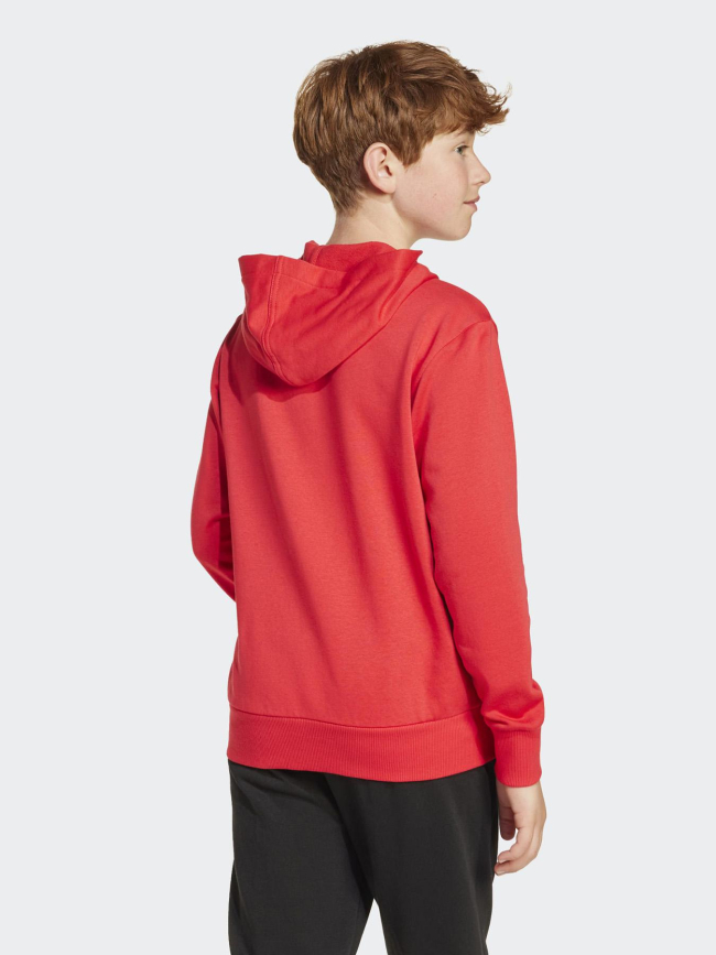 Sweat à capuche logo brodé rouge enfant - Adidas