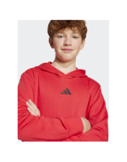 Sweat à capuche logo brodé rouge enfant - Adidas