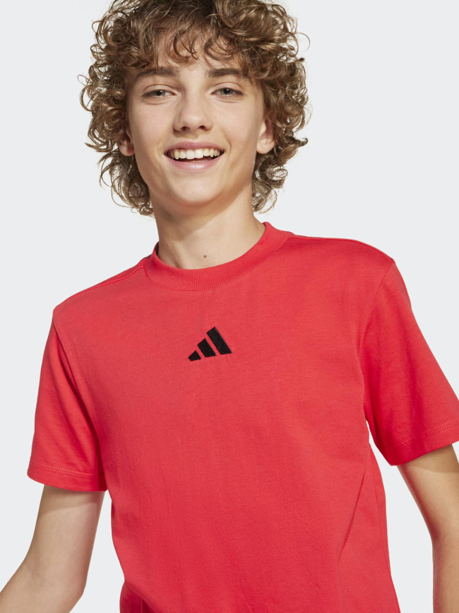 T-shirt à manches courtes tee 160 rouge enfant - Adidas