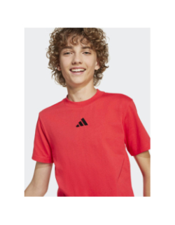 T-shirt à manches courtes tee 160 rouge enfant - Adidas