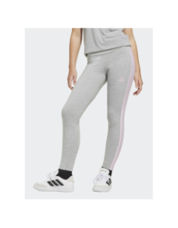 Legging 3s leg 230 gris et rose fille - Adidas