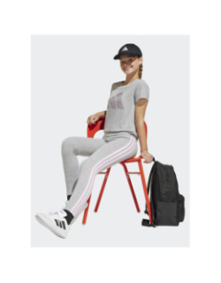 Legging 3s leg 230 gris et rose fille - Adidas