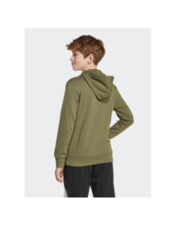 Sweat à capuche big logo kaki enfant - Adidas
