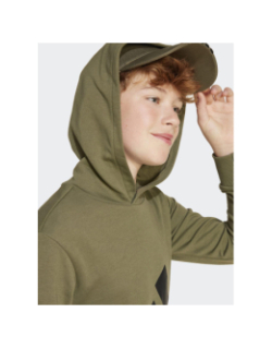 Sweat à capuche big logo kaki enfant - Adidas